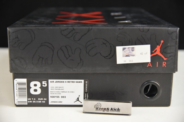 kaws x air jordan 4 retro